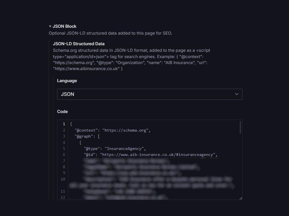 JsonBlock field rendered in Sanity Studio